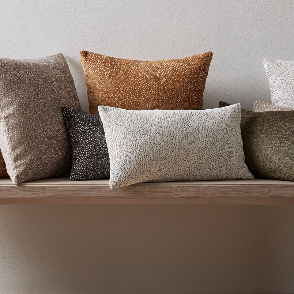 Dotted Chenille Jacquard Cushion Cover West Elm UK